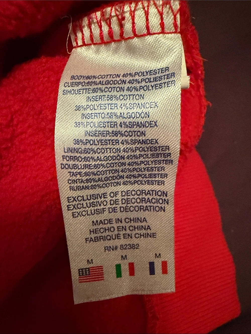 Champion Red Hoodie Sweater with All-Over Logo